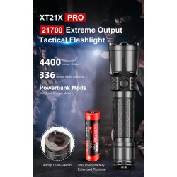 Klarus XT21X Pro – 4400 lumens, USB-C, longue portée, puissance extrême pour missions tactiques.