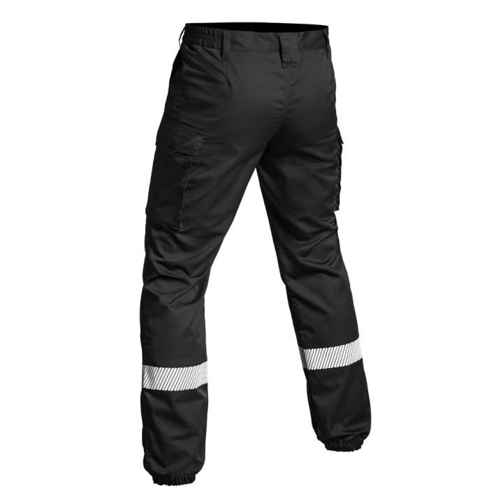 Pantalon A10 Equipment SÉCU-ONE V1 HV-TAPE noir – détail des bandes réfléchissantes