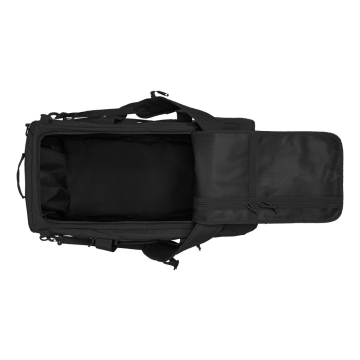 Sac de transport A10 TRANSALL 90 L noir – Compartiment intérieur ouvert