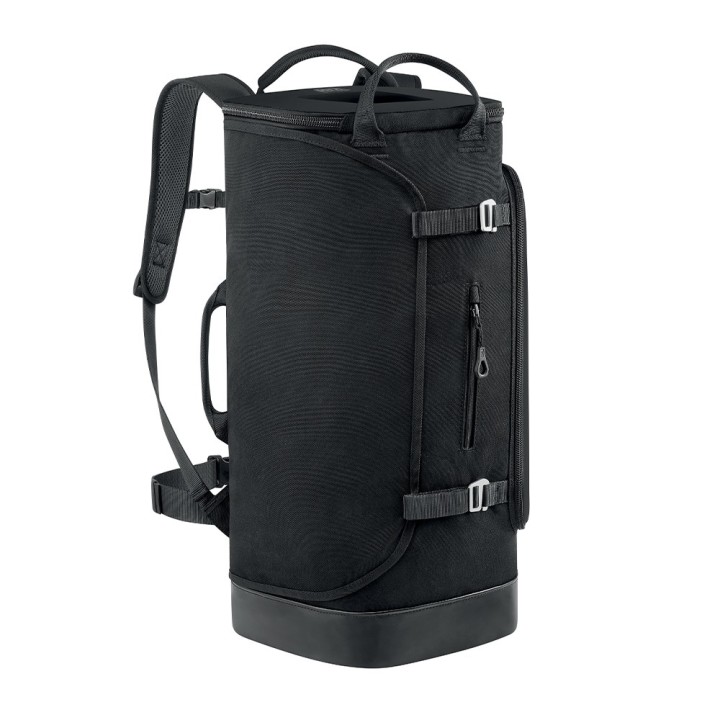 Sac de portage Petzl EXPERT 40 L noir – Vue arrière avec bretelles et sangles de réglage