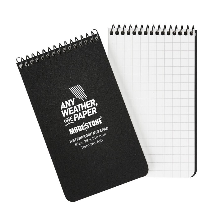 Carnet tout-temps Modestone 76 × 130 mm – 100 pages – Noir
