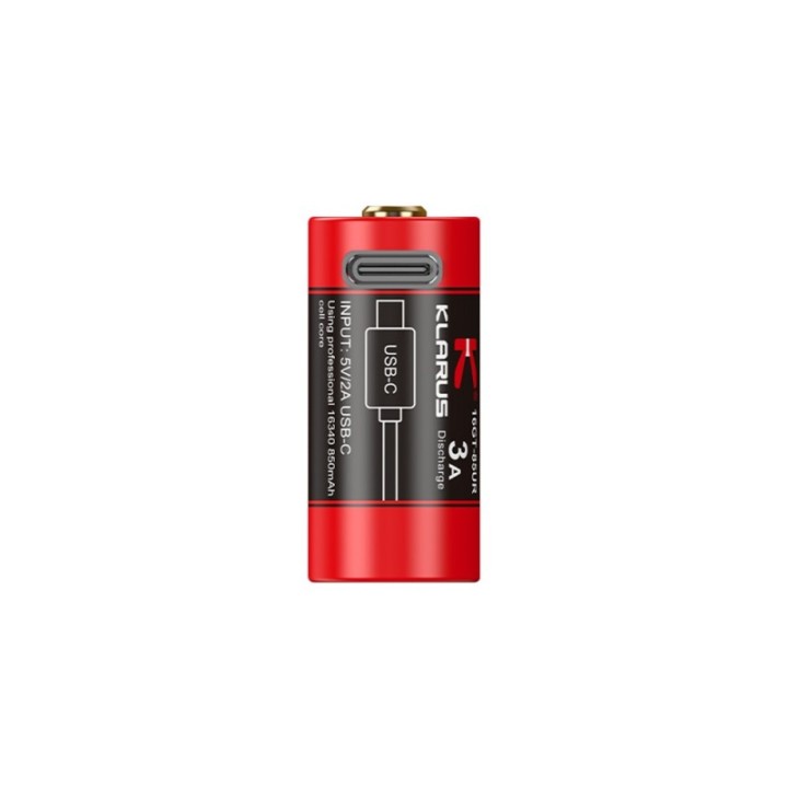 Klarus – Batterie 16340 850 mAh USB-C – photo 2