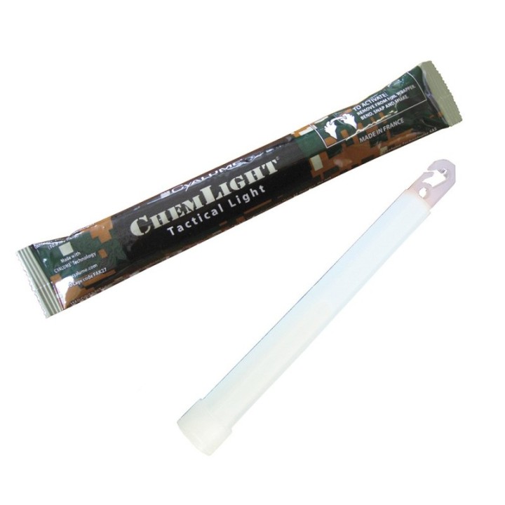 Bâton lumineux Cyalume ChemLight 15 cm – Blanc – 8 h