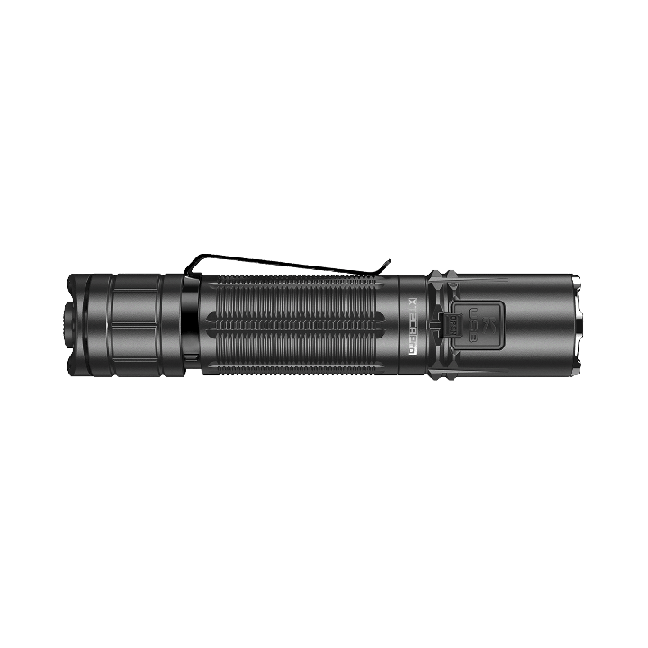 Lampe compacte KLARUS XT2CR PRO avec clip – vue latérale