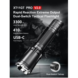 La Klarus XT11GT Pro V2 – Lampe tactique ultra-puissante de 3300 lumens,